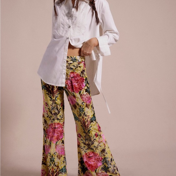 Free People Pants - Night Sky Burnout Velvet Pants. NWT